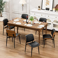 Yafiti Dining Chairs Set Of 6, Fsc Certified Mid Century Modern Accent Dining Room And Kitchen Chairs, Upholstered Pu Leather Di