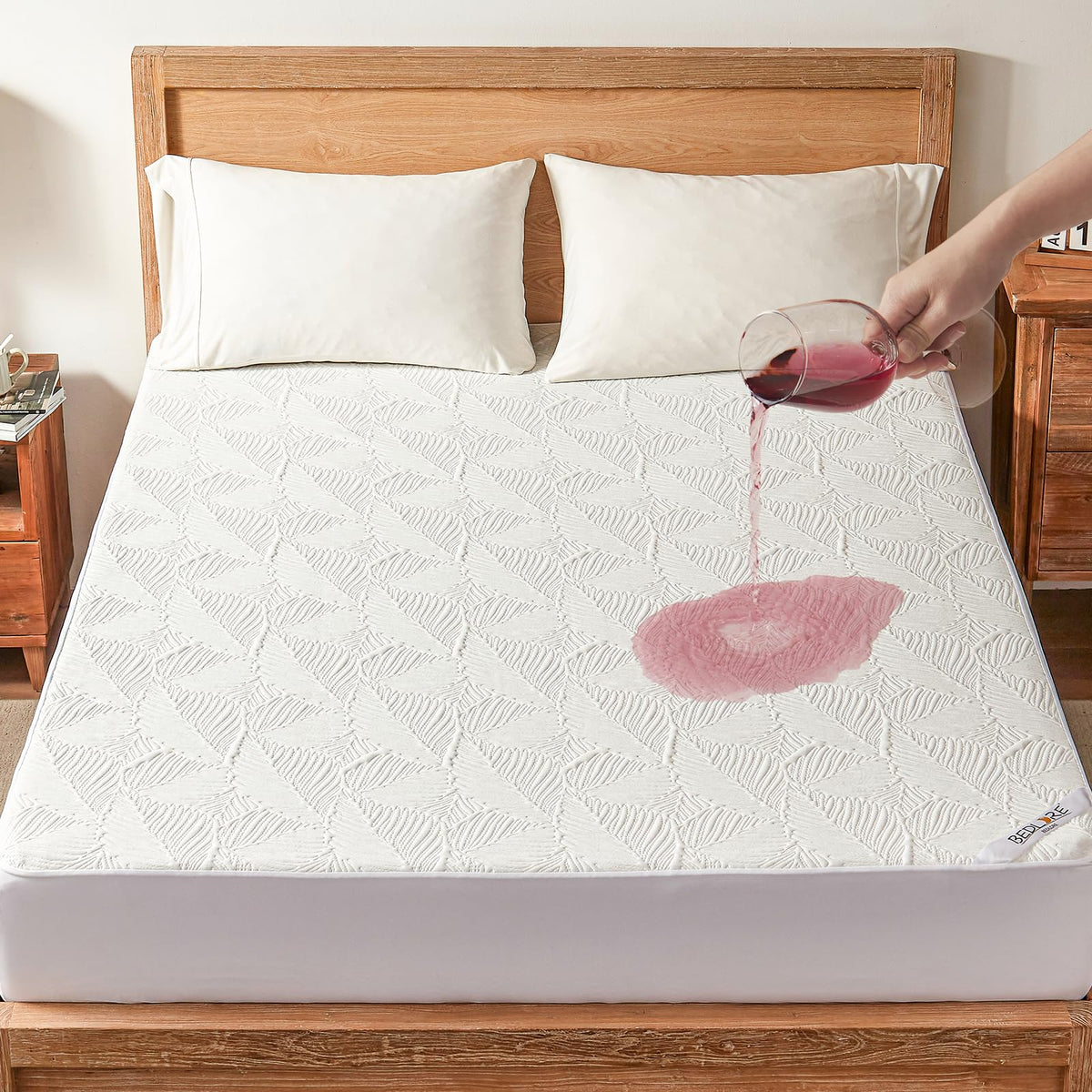 BEDLORE Waterproof Twin XL Mattress Protector, Cooling Breathable Noisless Mattress Protector for Bedroom, Fitted 6''-18'' Extra