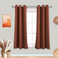 Mrs.Naturall Terracotta Curtains 42X54 Inch Length For Living Room 2 Panels Blackout Room Darkening Curtain For Bedroom
