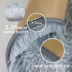 Kchowua Light Grey Rug For Bedroom Fluffy Rugs 4X6 Rug For Living Room Thick Machine Washable Plush Rug For Dorm Soft Shag Non S