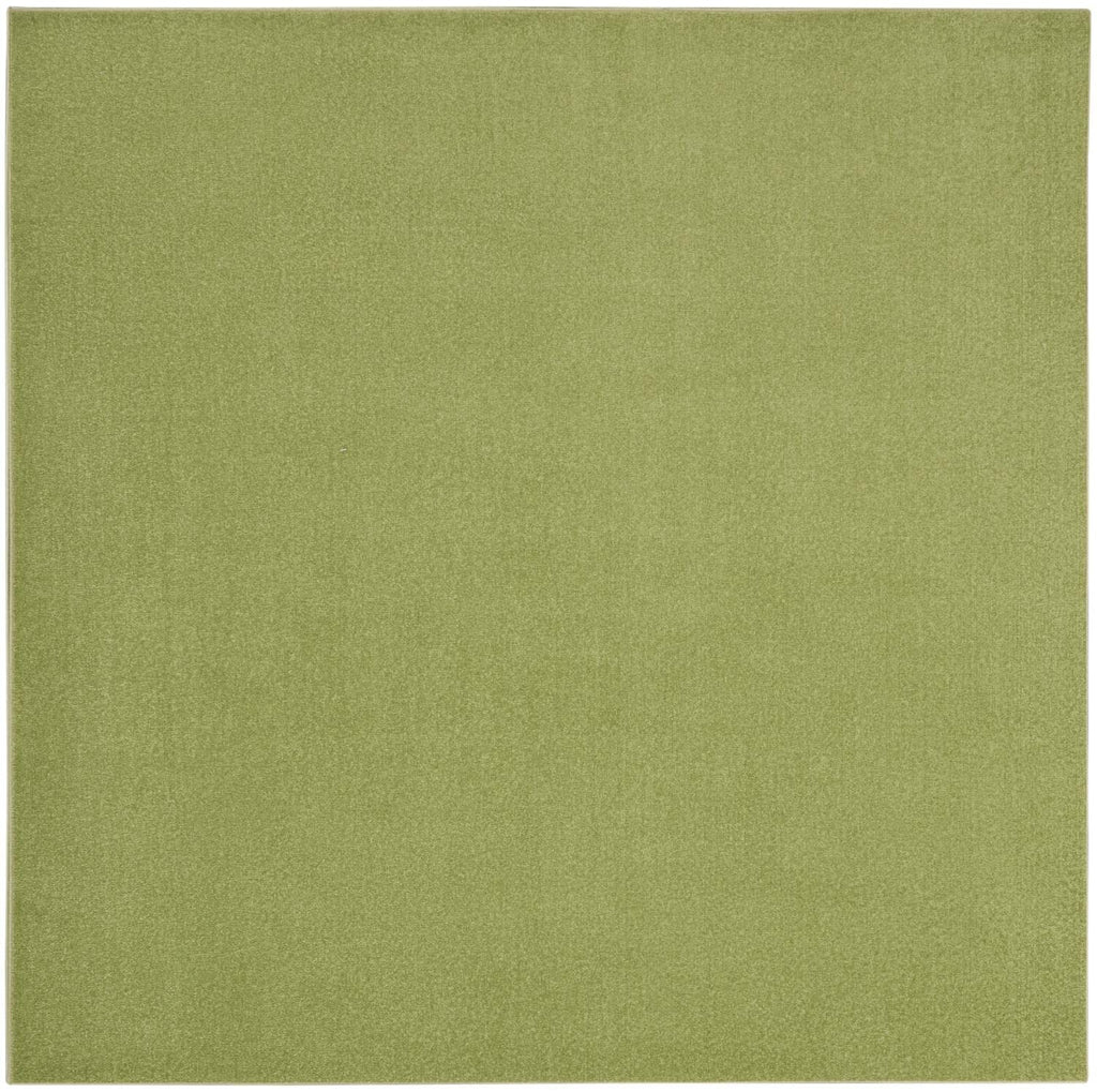 Nourison Essentials Indoor/Outdoor Green 5' X Square Area -Rug, Easy -Cleaning, Non Shedding, Bed Room, Living Room, Dining Room, Backyard, Deck, Patio (5 Square)