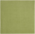 Nourison Essentials Indoor/Outdoor Green 5' X Square Area -Rug, Easy -Cleaning, Non Shedding, Bed Room, Living Room, Dining Room, Backyard, Deck, Patio (5 Square)