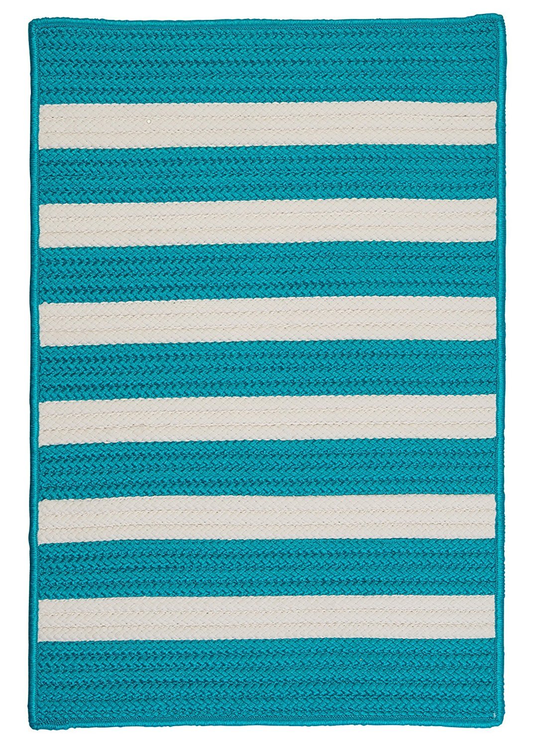 Colonial Mills Stripe It Tr49 Turquoise Blue 3X5 - Area Rug