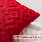 Artscope Pack Of 2 Soft Plush Short Wool Velvet Decorative Throw Pillow Covers Luxury Style Cushion Covers Christmas Pillow Shel