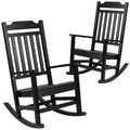 Set of 2 Winston All-Weather Rocking Chair in Black Faux Wood
