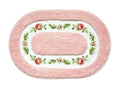 QMEAKMONY Bathroom Rugs Romantic Rose Flower Shaggy Area Rugs for Living Room Bedroom Kitchen Non Slip Absorbent Bath Mat Door M