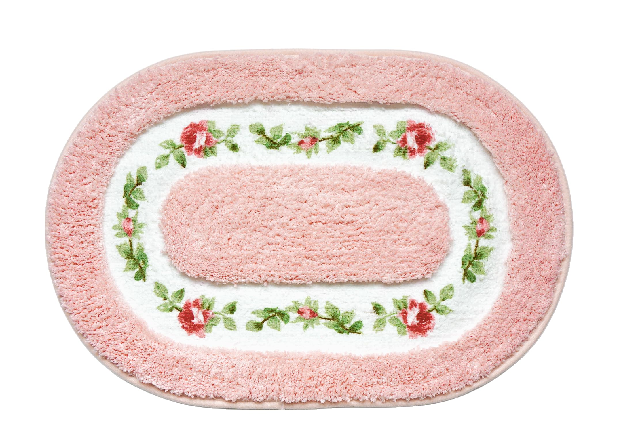 QMEAKMONY Bathroom Rugs Romantic Rose Flower Shaggy Area Rugs for Living Room Bedroom Kitchen Non Slip Absorbent Bath Mat Door M