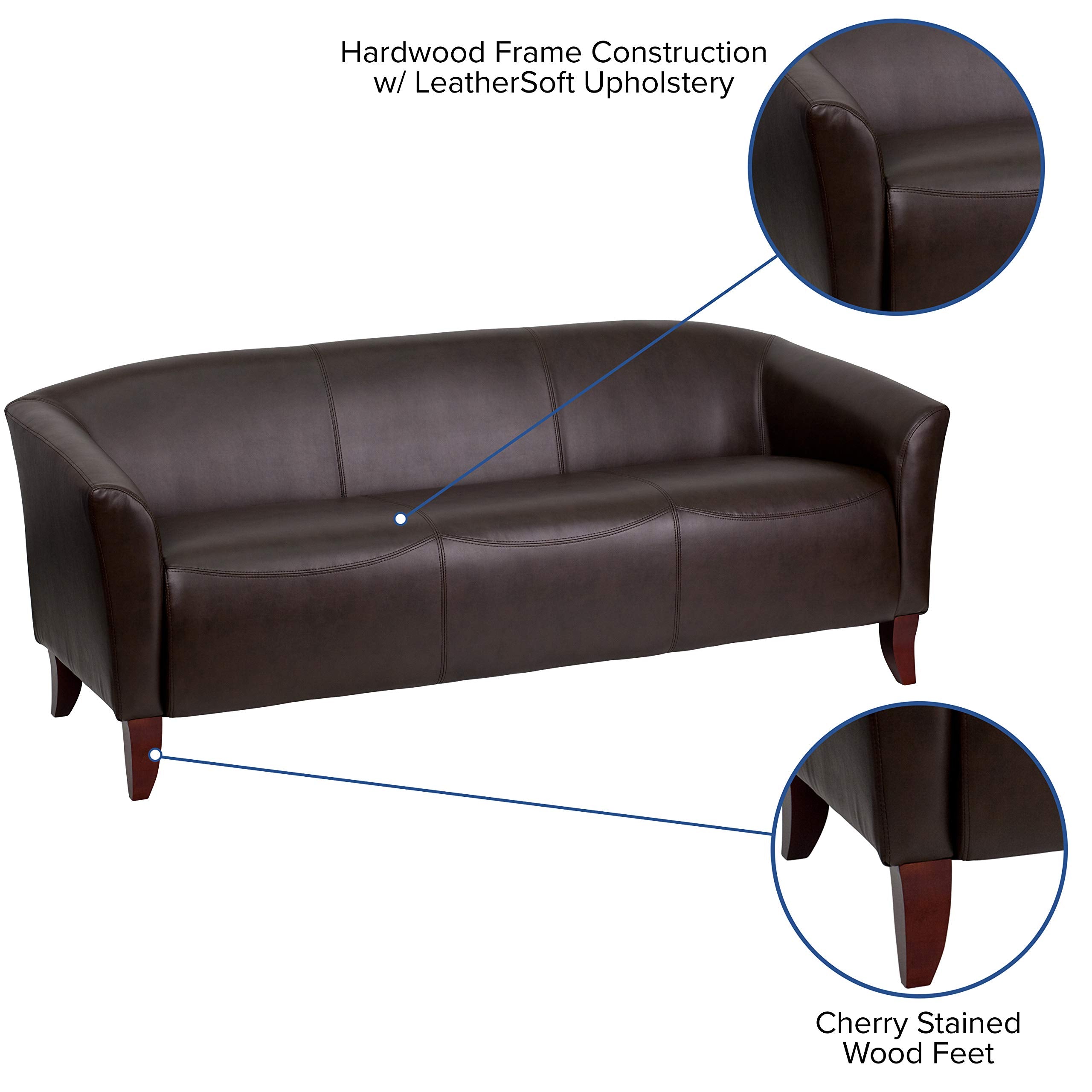Flash Furniture HERCULES Imperial Series Brown LeatherSoft Sofa