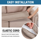 H.Versailtex Super Stretch Individual Seat Cushion Covers Sofa Covers Couch Cushion Covers Slipcover Sets Thick Jacquard Texture