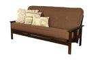Kodiak Furniture Monterey Frame With Linen Fabric Mattress In Brown/Espresso