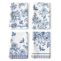 Arquiel Chinoiserie Floral Tea Towels, Cotton Kitchen Towel 18.9    27.5 inch, Quick Drying Dish Cloth for Party Anniversary Hol