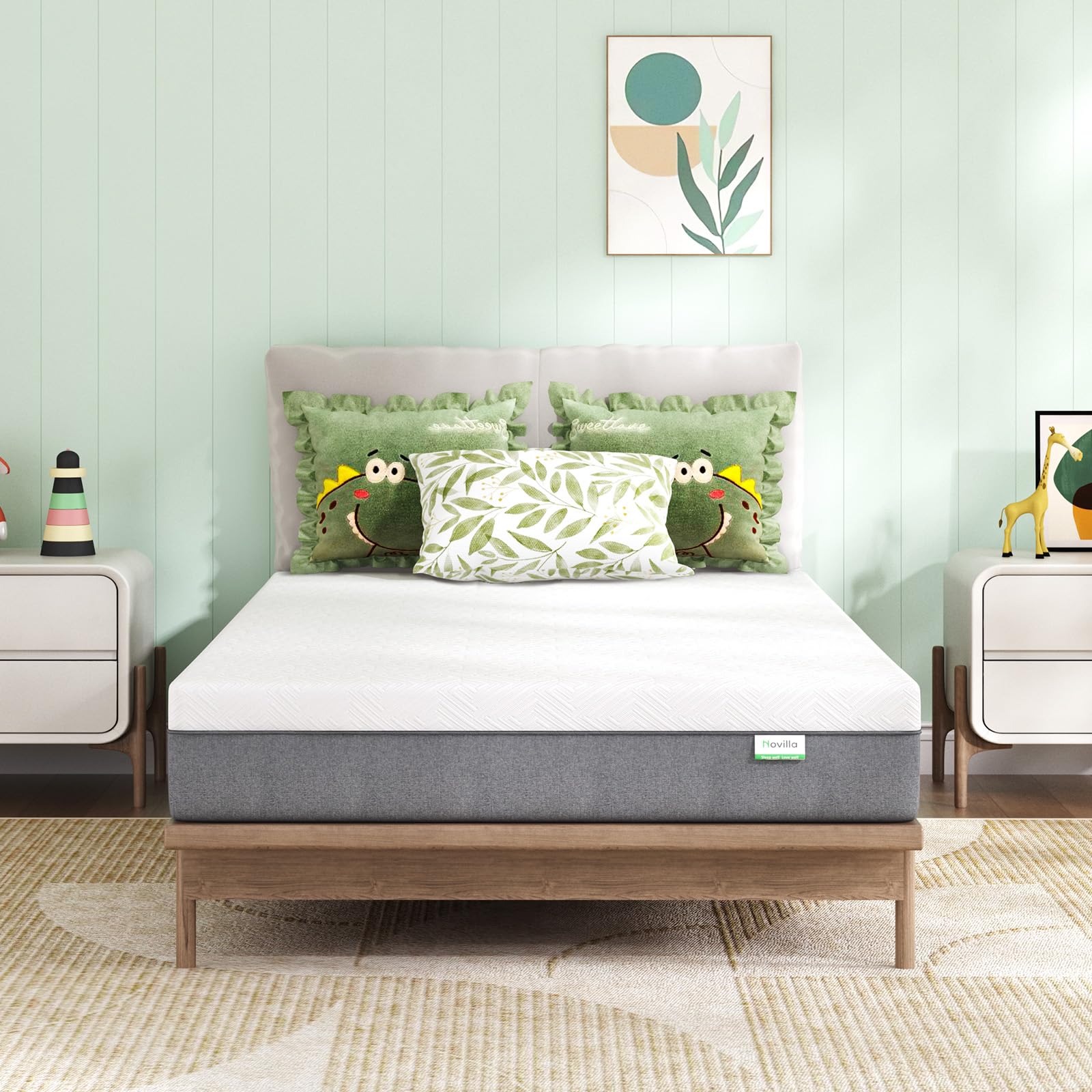 Novilla Twin Mattress, 6-Inch Gel Memory Foam Mattress for Cool Sleep & Pressure Relief?Medium Firm Twin Size Mattress in a Box,