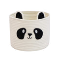 T&T Homewares Small Cute Panda Bear Basket for Kids Room Decor, Baby Shower, Baby Diaper Organizer, Baby Laundry Baskets, Woodla