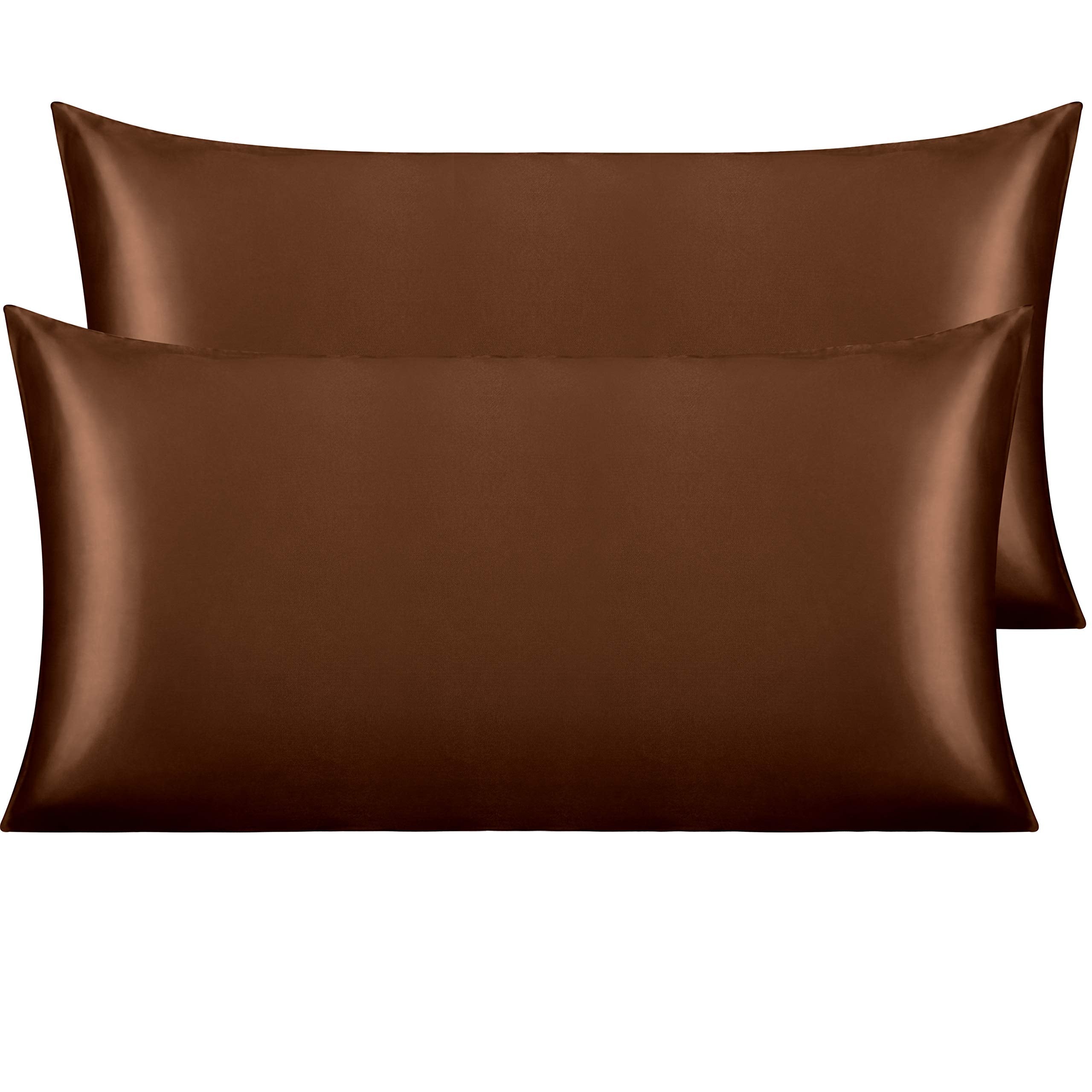 Ntbay 2 Pack Satin King Pillowcases For Hair And Skin, Luxurious And Silky Pillow Cases With Envelope Closure, 20X36 Inches, Bro