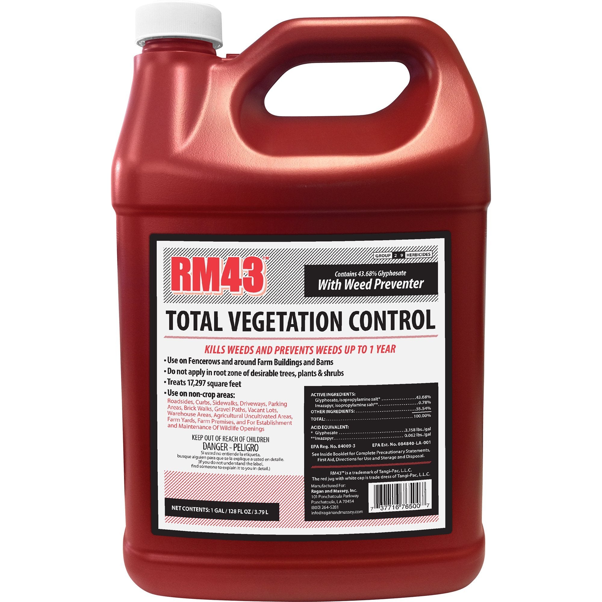 Rm43 43-Percent Glyphosate Plus Weed Preventer Total Vegetation Control, 1-Gallon