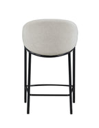 Coaster Home Furnishings Chadwick Farlow Set of 2 Counter Height Bar Stool Beige Fabric Upholstered Barstool Sturdy Metal Frame with Footrest 183436