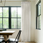 Twopages Double Layer Lined Pinch Pleated Curtain Beige White Linen Blend Light Filtering Room Darkening Curtain For Kitchen, Wi