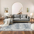 Washable 4x8 Hallway Runner Rug: Vintage 8ft Soft Runners for Entry Kitchen Wide Low Pile Carpet with Non-Slip Backing for Livin