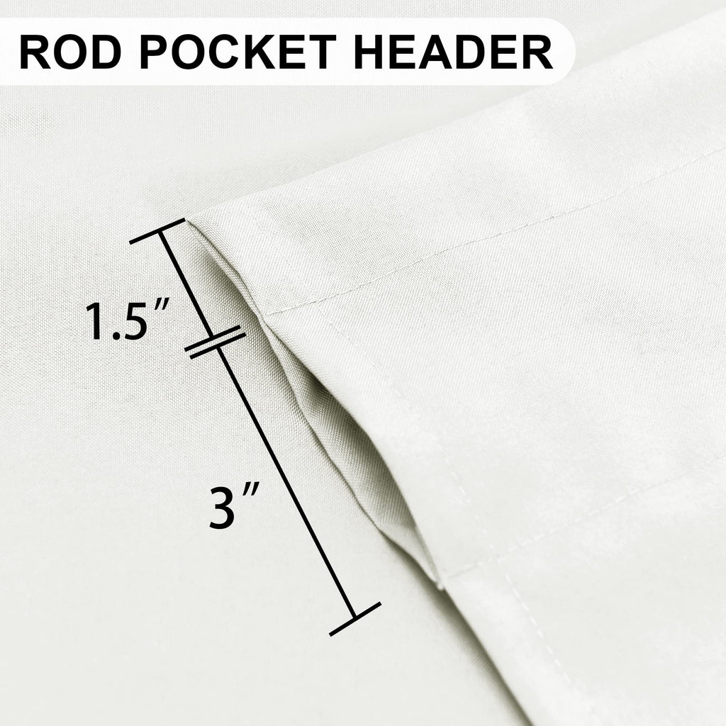 Dwcn Valance Curtains For Living Room, Kitchen Valance Solid Short Topper - Room Darkening Curtain Valance, Rod Pocket Bathroom/
