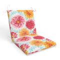 Pillow Perfect Bright Floral Seat Cushion, 36.5' X 18', Pink Gardenia Bloom