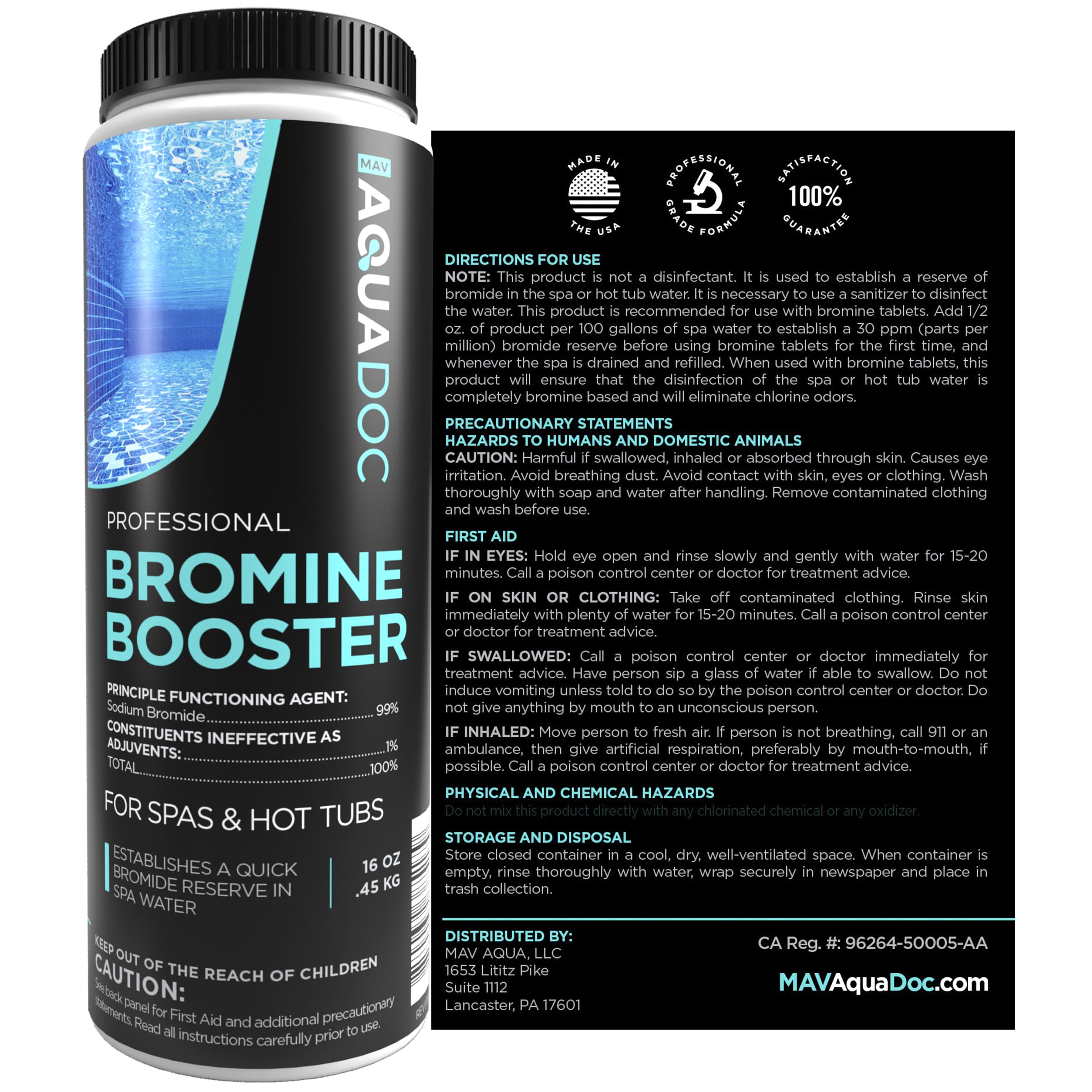 Bromine Booster - Oxidizing Spa Shock To Establish Bromide Reserve - Spa Bromine Hot Tub Chemical & Non-Chlorine Shock For Water
