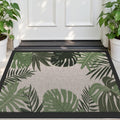 Dexi Front Door Mat Outside Entrance, Summer Tropical Leaves Plant Welcome Doormat, Non Slip Dirt Resist Heavy Duty Entry Mats F