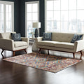 Modway Centehua Distressed Colorful Southwestern Aztec 8X10 Area Rug In Multicolored