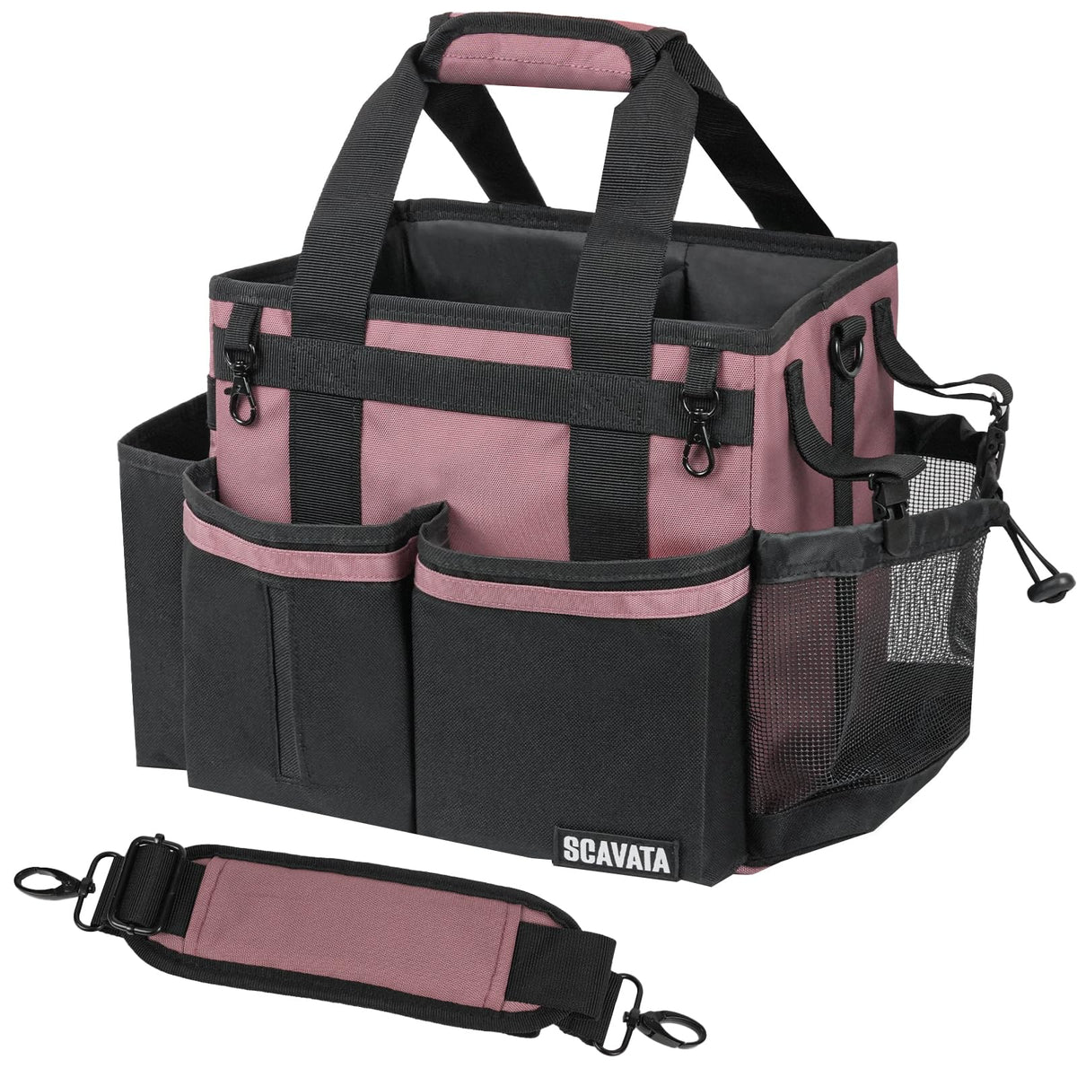 Scavata Compact Wearable Cleaning Caddy, Small Cleaning Caddy Supplies Organizer With Handle & Shoulder Straps For Housekeepers,