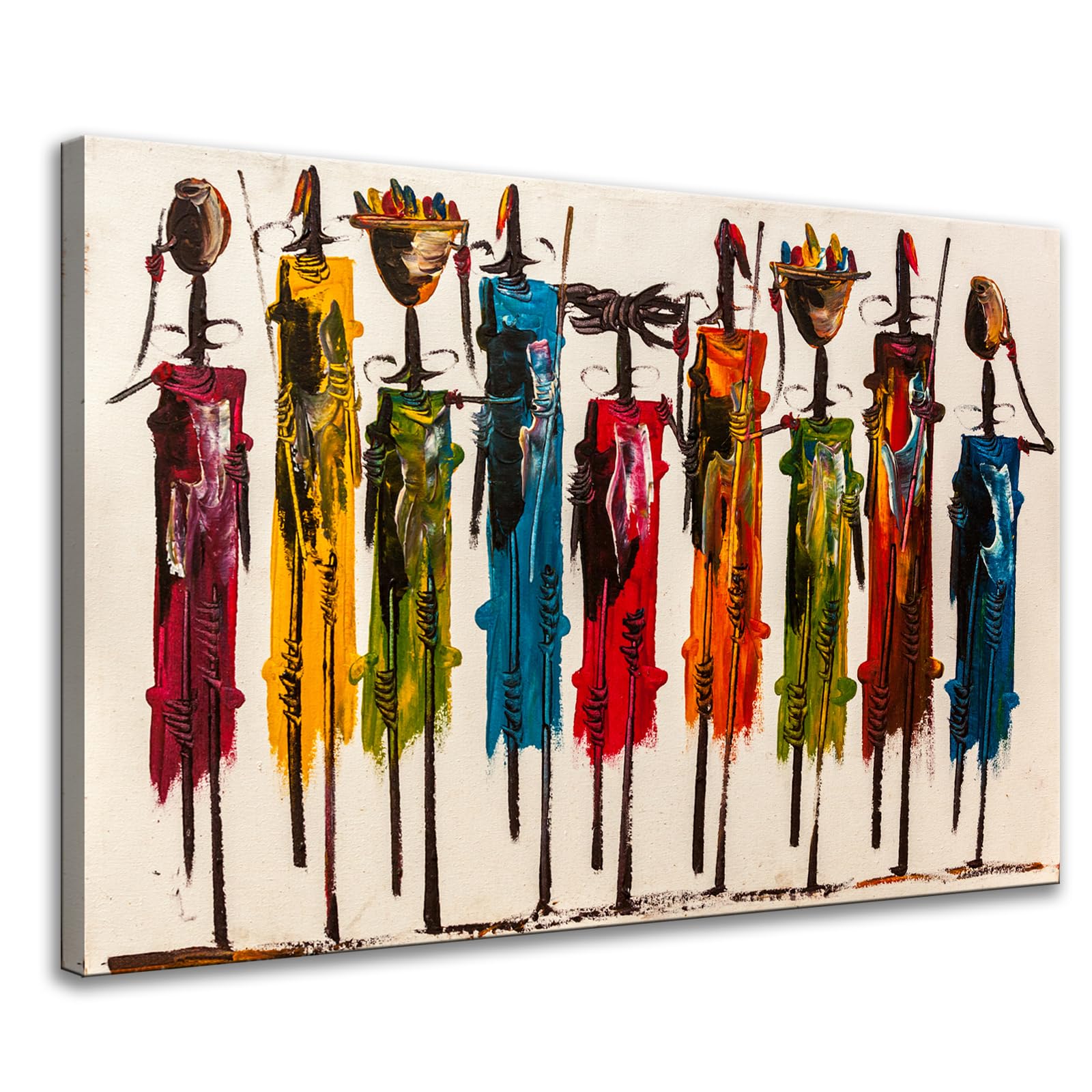 Biuteawal African American Wall Art Indian Woman Decor Photo Paintings Abstract Decorative Artwork for Home Bedroom Bathroom Fra