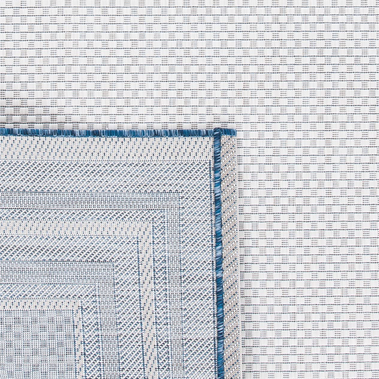 Safavieh Courtyard Collection 8' X 10' Ivory/Navy Cy8475 Indoor/ Outdoor Waterproof Easy Cleaning Patio Backyard Mudroom Area Ru