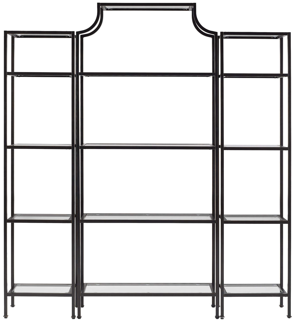 Crosley Furniture Aimee 3-Piece Bookshelf Set with Glass Shelves, Bookcase Storage, Oil-Rubbed Bronze