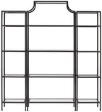 Crosley Furniture Aimee 3-Piece Bookshelf Set with Glass Shelves, Bookcase Storage, Oil-Rubbed Bronze