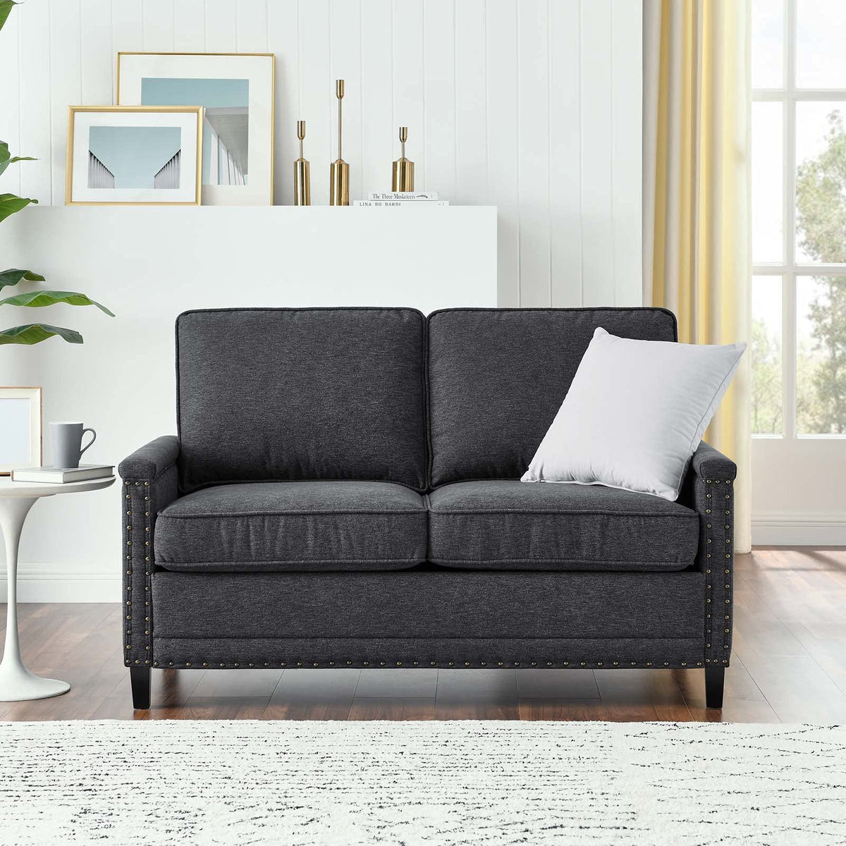 Modway Ashton Love Seats, Loveseat, Charcoal