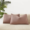 Juspurbet Jam Boucle Lumbar Broadside Throw Pillow Covers 14X24 Inch Set Of 2 For Couch Bedroom Sofa Living Room Decorative Soft