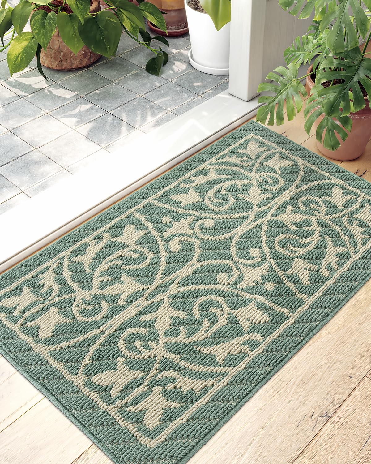 Dexi Door Mat Indoor Rugs For Entryway Floor Mats Inside Doormat Front Entrance Rug Entry Non Slip Washable,19.5'X31.5',Dark S