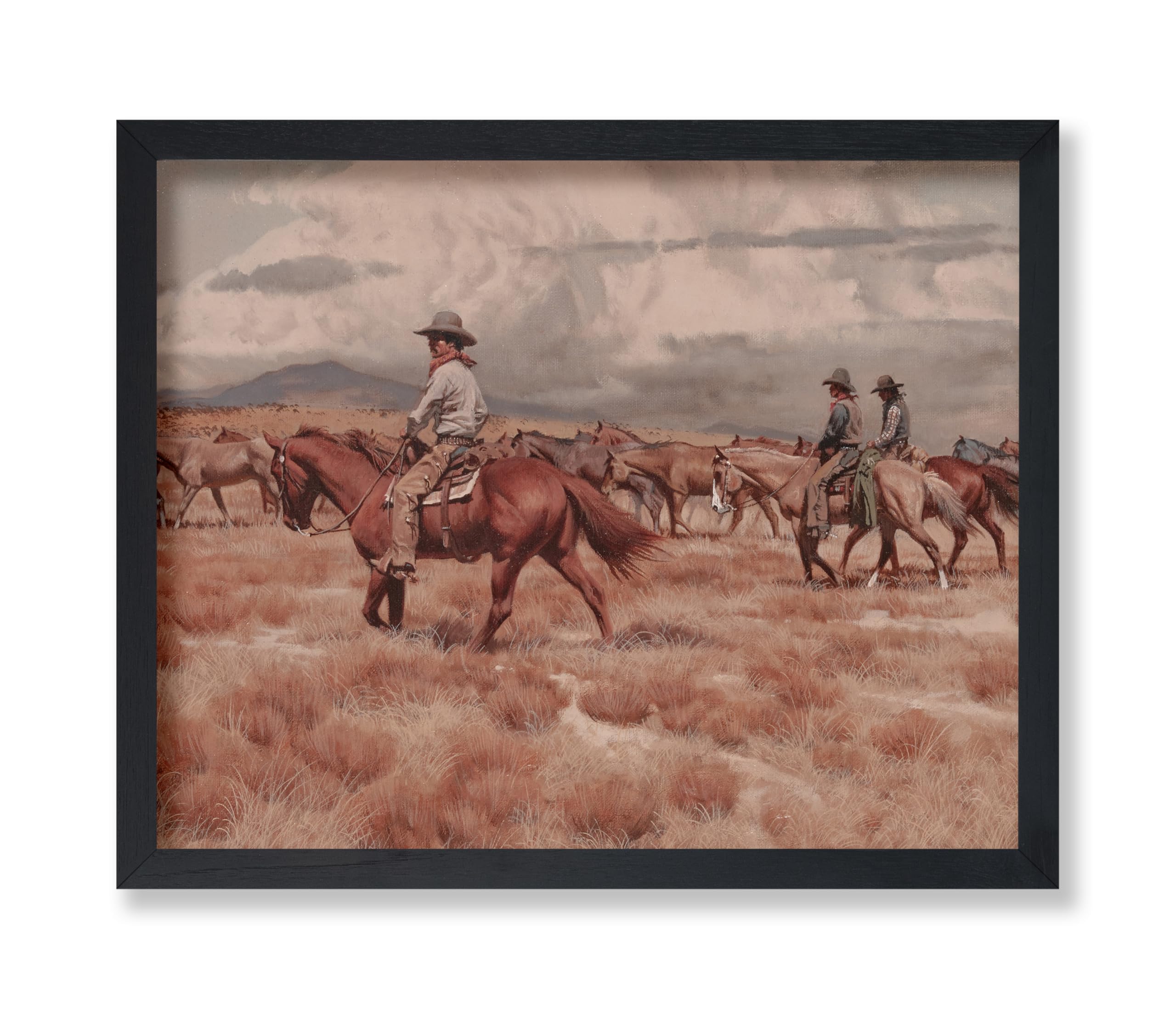 Poster Master Vintage Cowboy Poster - Retro Horse Riding Print - Wild West Art - Western Art - Cattle Art - Gift for Men & Women
