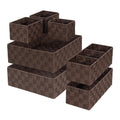 Orgmaster Drawer Organizer, Cube Baskets For Storage Shelves, Handmade Small Woven Basket, Shallow Storage Bins For Organizing D