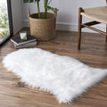 Faux Fur Rug Sofa Chairs Cover, White Small Rug for Bedroom, 2X3 Shaggy Furry Rug for Kids Room, Shag Fluffy Rug for Nursery Roo