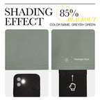 Nicetown Room Darkening Curtains For Bedroom, Greyish Green Thermal Insulated Drapes 63 Inches Long For Small Shack Window (1 Panel, 70' Wide Per Panel)