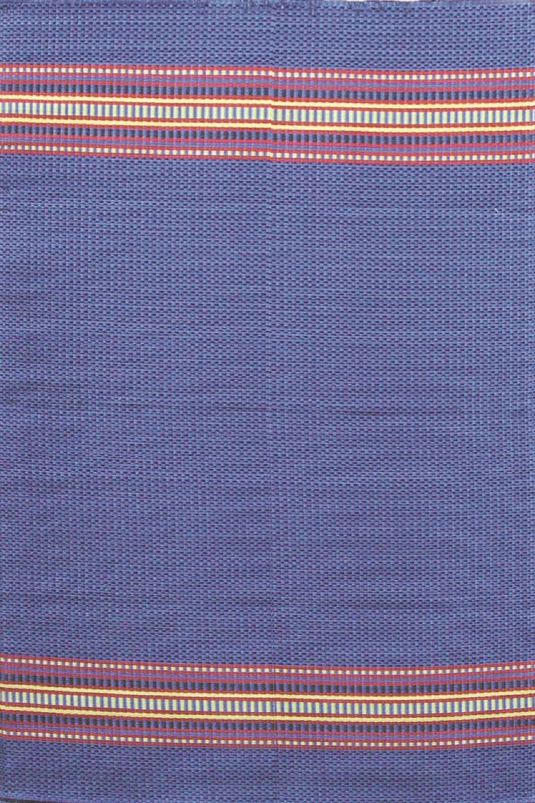 Mad Mats Traditional Outdoor Rug, Reversible Plastic Mat (4' X 6', Serape - Dark Blue)