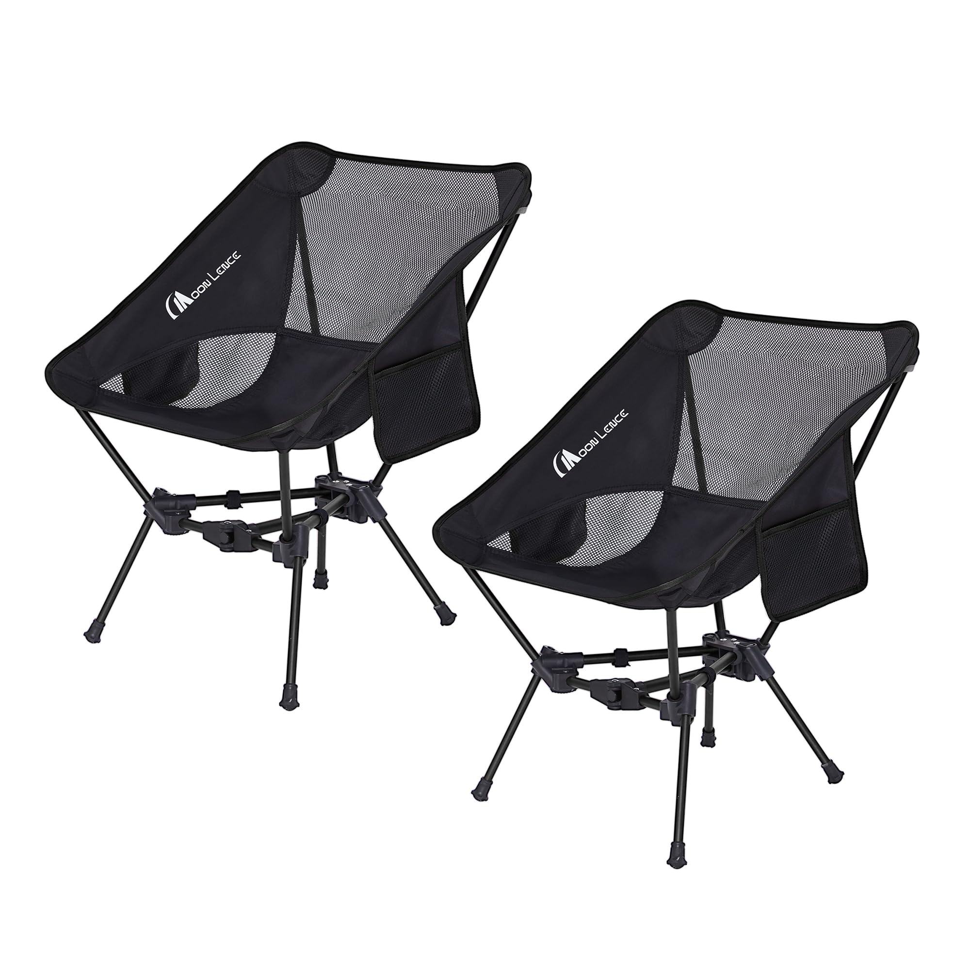 Moon Lence 2 Pack Portable Camping Chairs Backpacking Chair - The 4Th Generation Ultralight Folding Chair - Compact, Lightweight Foldable Chairs For Hiking Mountaineering, Beach