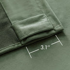 Miulee Velvet Curtains 108 Inches - Luxury Blackout Curtains For Bedroom Living Room Thermal Insulated Super Soft Window Drapes Rod Pocket & Back Tab, Sage Green, W52 X L108 Inches, 2 Panels