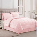 Sweet Home Collection 8 Piece Comforter Set Bag With Dobby Stripe Design, Case Pack (Pack Of 3)