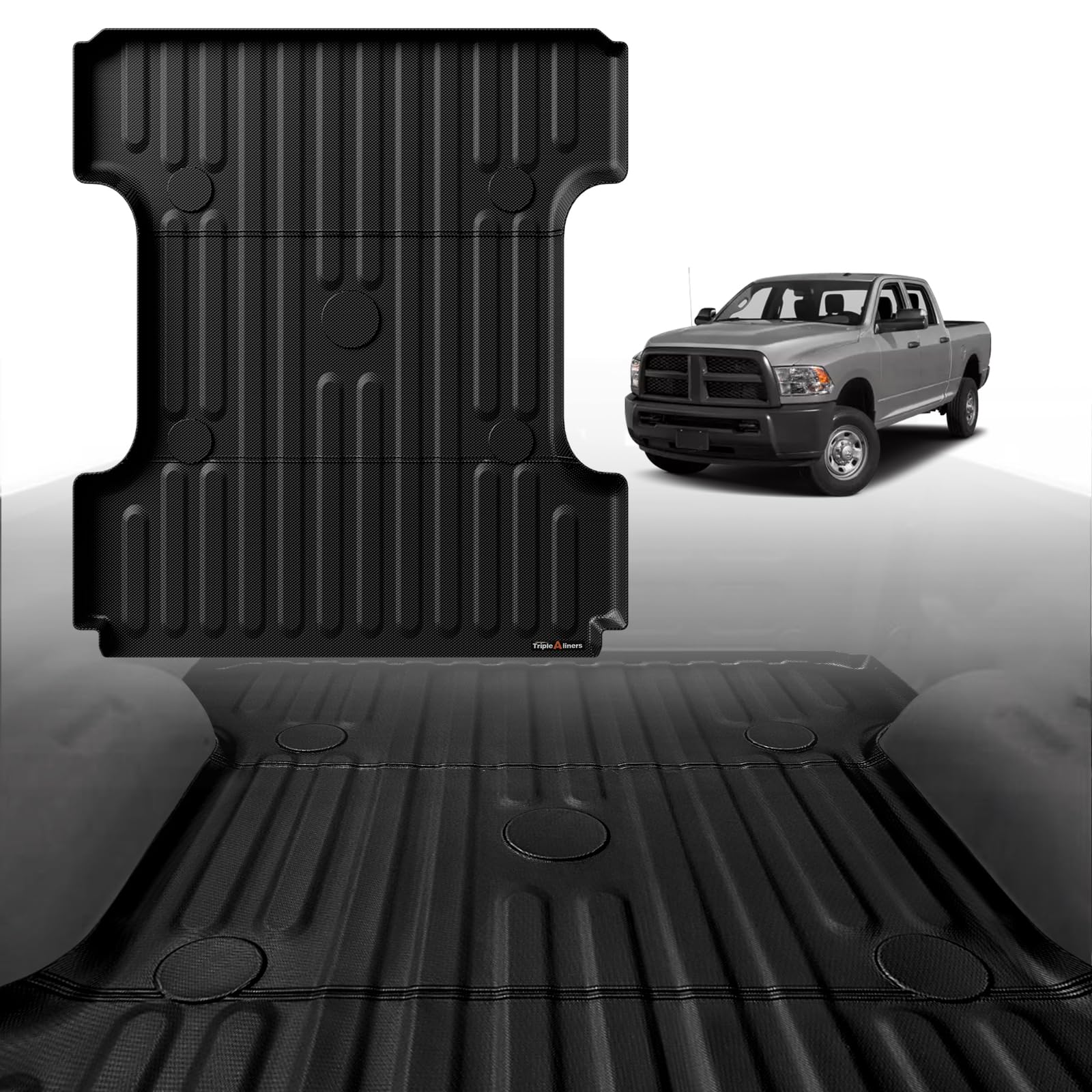 Triplealiners Truck Bed Mat Compatible With 2002-2018 Dodge Ram 1500 & 2002-2024 Ram 2500/3500 & Ram 1500 Classic 2019-2024 Acce