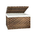 MOORLITER Storage Basket with Lid, 42.3 Gallon (160L) Blanket Storage Basket with Handles, Woven Storage Bin, Removable Liner, F