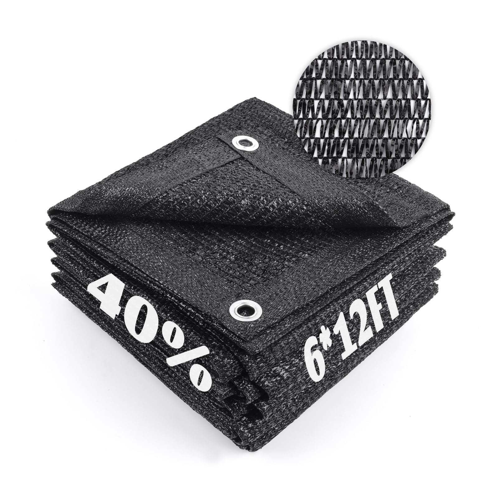 Cool Area 40% Sun Shade Cloth Mesh Tarp with Grommets for Plant Cover 6x12ft Patio Canopy Garden Pergola Greenhouse Car Barn Ken