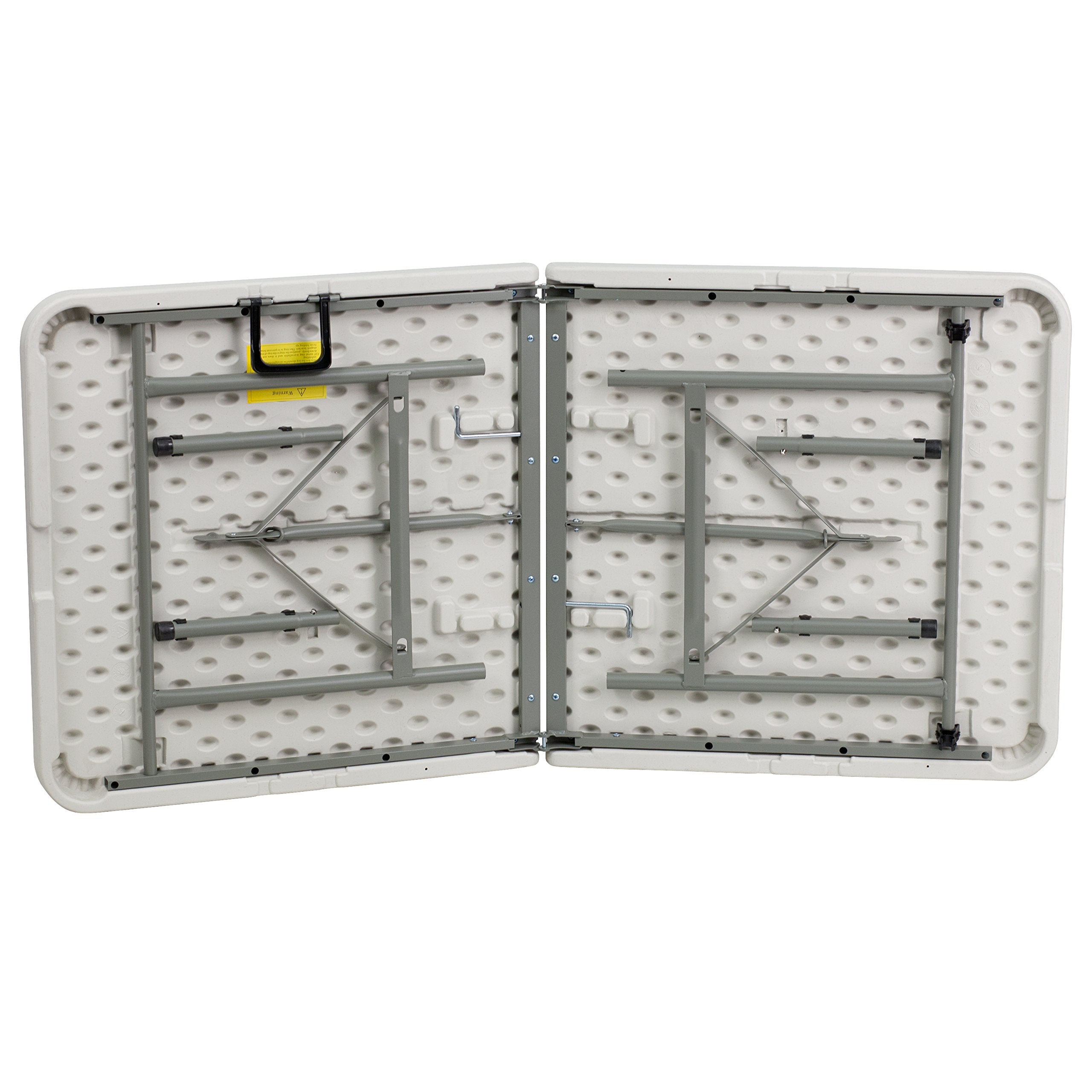 Flash Furniture Elon 5-Foot Bi-Fold Granite White Plastic Folding Table