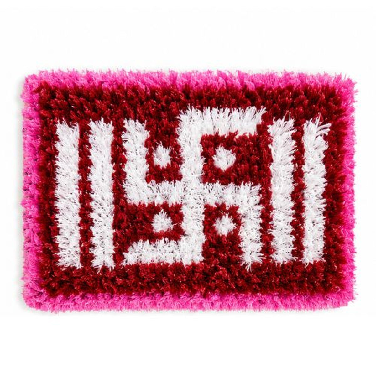 Suswa Art Traditional Swastik Design Door Mat, Handmade, Red and Yellow, for Home & Temple (Pink, Pair1)