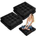 Jerify 4 Pcs Floor Pillows Cushions 22 X 22 Inch Round Square Meditation Floor Pillow Large Floor Pillow For Adults Meditation C