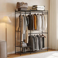 Vicforhui Wardrobe Closet, Portable Closet with Hanging Shelves,Freestanding Closet Organizers and Storage with Hanging Rods, Cl